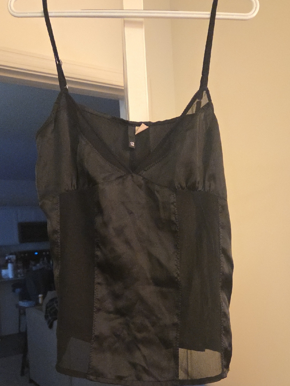 H&M Black Satin Tank Top
